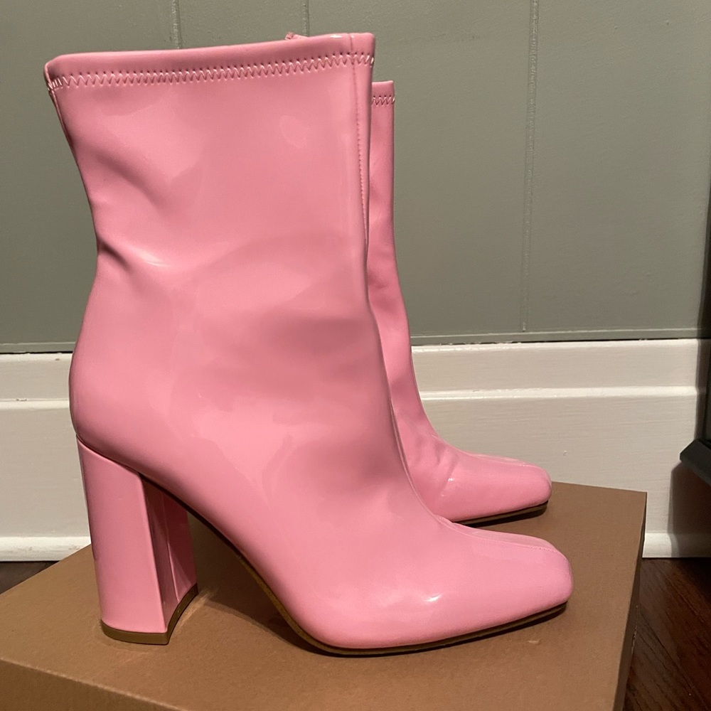 Steve Madden Lyndon Block Heel Bootie - Pink - Size 8 - Worn 1x!!!